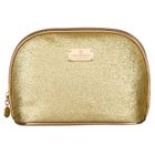 Peterson, kosmetyczka, 1-komorowa, brokatowa, złota