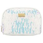 Peterson, kosmetyczka, 1-komorowa, cekinowa, biała