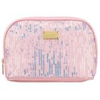 Peterson, kosmetyczka, 1-komorowa, cekinowa, różowa