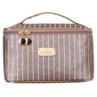 Peterson, kosmetyczka kuferek, brokatowa, różowe złoto