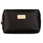 Peterson, kosmetyczka prostokątna, brokatowa, czarna
