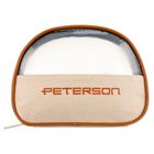 Peterson, kosmetyczka, z przezroczystym panelem, beżowo-brązowa