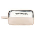 Peterson, kosmetyczka z uchwytem, z przezroczystym panelem, beżowa