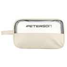 Peterson, kosmetyczka z uchwytem, z przezroczystym panelem, ecru