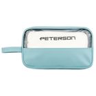 Peterson, kosmetyczka z uchwytem, z przezroczystym panelem, niebieska