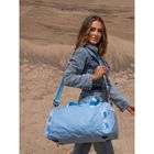 Peterson, torba podróżna z uchwytem na walizkę, błękitna