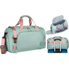 Peterson, torba weekendowo-podróżna z uchwytem na walizkę, zielono-różowa