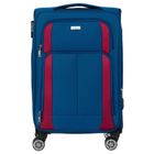 Peterson, walizka, średnia, granatowo-czerwona, 68 cm