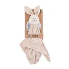 Petite&Mars, Hugo, kocyk z muślinu bambusowego z grzechotką, Desert Sand, 0m+