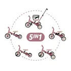 Petite&Mars, Turbo, rowerek trójkołowy 5w1, Dusty Rose