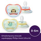 Philips Avent, Ultra Air, smoczek ortodontyczny, 0-6 m, 2 szt.