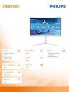 Philips, monitor, 27", 27M2C5501, Curved VA, 180Hz, HDMIx2, DP, HAS, Ambiglow
