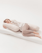 Piapimo, poduszka ciążowa do spania, typ 7, jersey, piaskowa