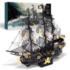 Piececool, Statek Czarna Perła, puzzle metalowe, model 3D, 307 elementów