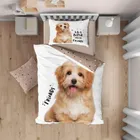 Piesek, 2-częściowy komplet pościeli bawełnianej, 140-200 cm