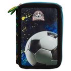 Piórnik rozkładany, potrójny, z wyposażeniem, Piłka