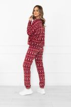 Piżama damska, bordowa, Italian Fashion