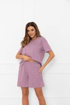 Piżama damska, fioletowa, Ksara, Italian Fashion