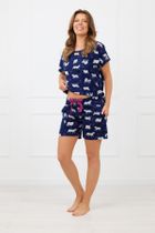 Piżama damska, granatowa, Mimi, Italian Fashion