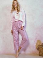 Piżama damska, różowa, Elisa, Taro