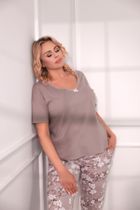 Piżama damska, szara, Oszima, Italian Fashion