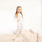 Piżama dziewczęca, beżowa, Nicol