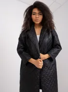 Płaszcz damski, czarny, Ex Moda