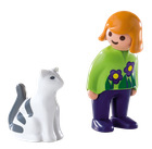 Playmobil, 1.2.3., Dziewczynka z kotem, figurki, 6975