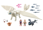 Playmobil, Dragons, Biała Furia z małym smokiem i dziećmi, 70038