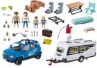 Playmobil, Family Fun, Samochód z przyczepą kempingową, 71423