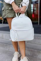 Plecak, biały, skóra ekologiczna, Rovicky