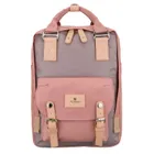 Plecak miejski, różowo-szary, Peterson