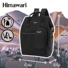 Plecak podróżny, bagaż podręczny do samolotu, czarny, Himawari