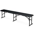 Plonos, ławka ogrodowa cateringowa składana, czarna, 180 cm