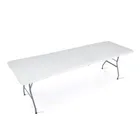 Plonos, stół cateringowy ogrodowy składany, biały, 244 cm