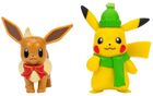 Pokemon, Holiday, Pikachu & Eevee, zestaw figurek bitewnych, wersja świąteczna