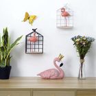 Półka dekoracyjna w kształcie domku, styl Loft, czarna, 15,5-10 cm