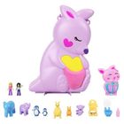 Polly Pocket, kompaktowa torebka Kangurek, zestaw z laleczkami i akcesoriami