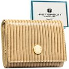 Portfel, beżowy, skóra ekologiczna, Peterson