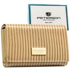 Portfel, beżowy, skóra ekologiczna, Peterson