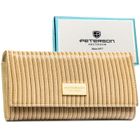 Portfel, beżowy, skóra ekologiczna, Peterson