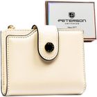 Portfel, beżowy, skóra ekologiczna, Peterson