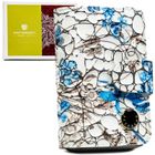 Portfel, biało-niebieski, skórzany, RFID, Peterson