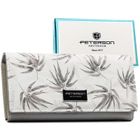 Portfel, biały, skóra ekologiczna, Peterson