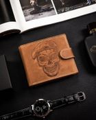 Portfel, brązowy, skórzany, Always Wild