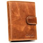 Portfel, brązowy, skórzany, Peterson