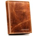 Portfel, brązowy, skórzany, Peterson