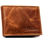 Portfel, brązowy, skórzany, Rovicky