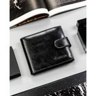 Portfel, czarny, skóra ekologiczna, 4U Cavaldi