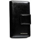 Portfel, czarny, skóra ekologiczna, Peterson